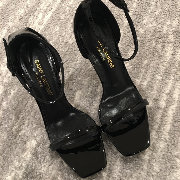 YSL Opyum Patent Leather Sandals Size 38 - Picture 2 of 5
